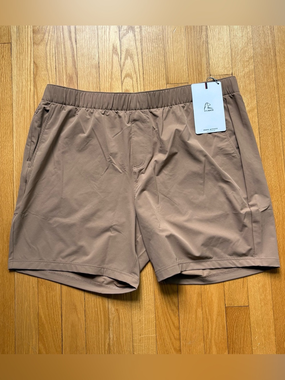 NWT Rhoback Men's Performance Everyday Shorts 3XL XXXL Sepia Brown Orange NEW